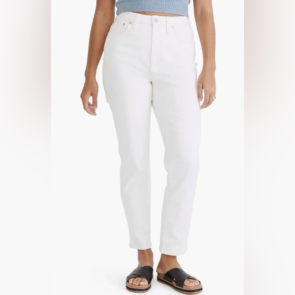 NEW with tag Madewell the curvy perfect vintage jean tile white 90s mom jeans 33